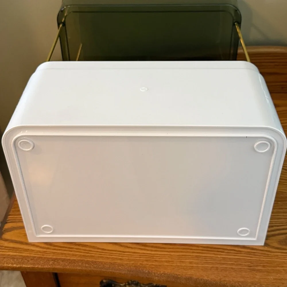 Numhew Vanity Makeup Organizer with Drawers White Gold‎ Green Storage Rack